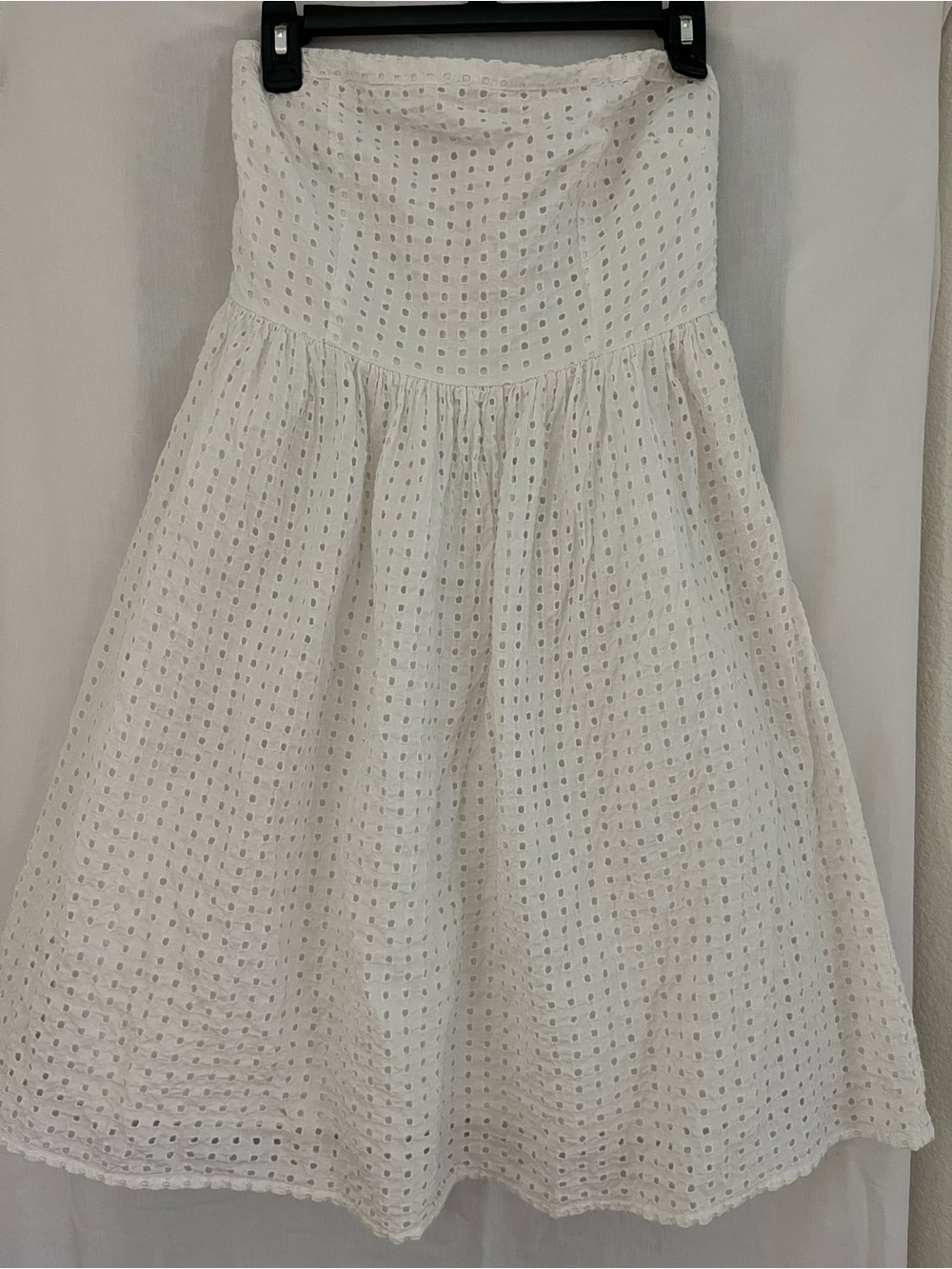 White Eyelet Strapless Midi Dress OLD NAVY